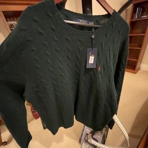 Mens polo Ralph Lauren olive green XXL sweater